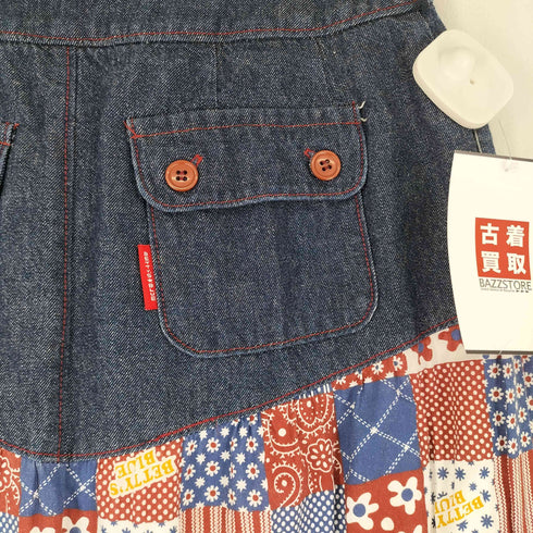 BETTY'S BLUE デニム パッチワークスカート レディース  M
